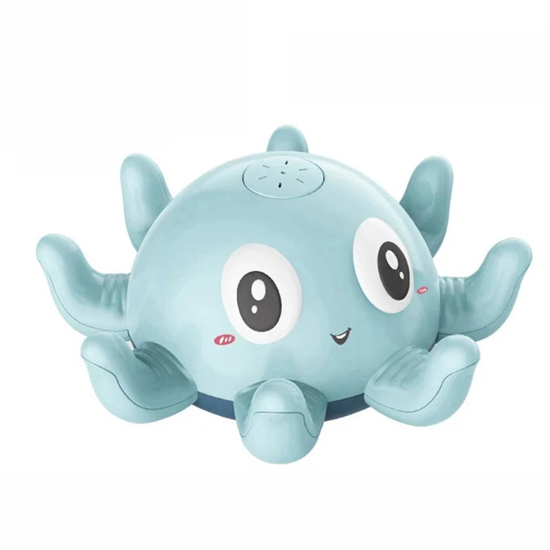 New Baby Bath Toys Spray Water Shower Bathing Electric Octopus Automatic Sensing Squirting Water with LED Light Bathtub Toy Kids