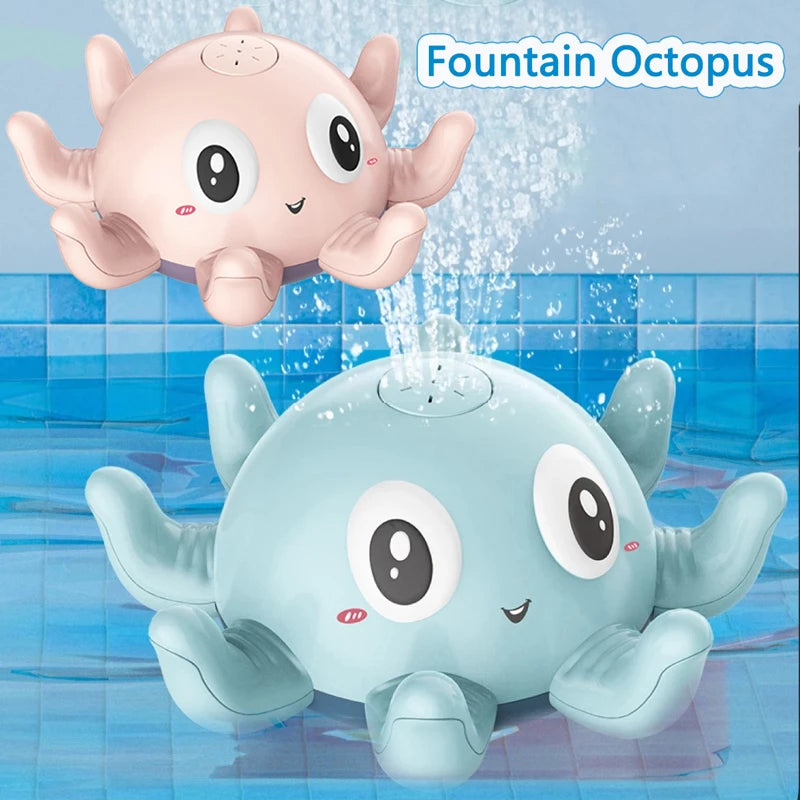 New Baby Bath Toys Spray Water Shower Bathing Electric Octopus Automatic Sensing Squirting Water with LED Light Bathtub Toy Kids